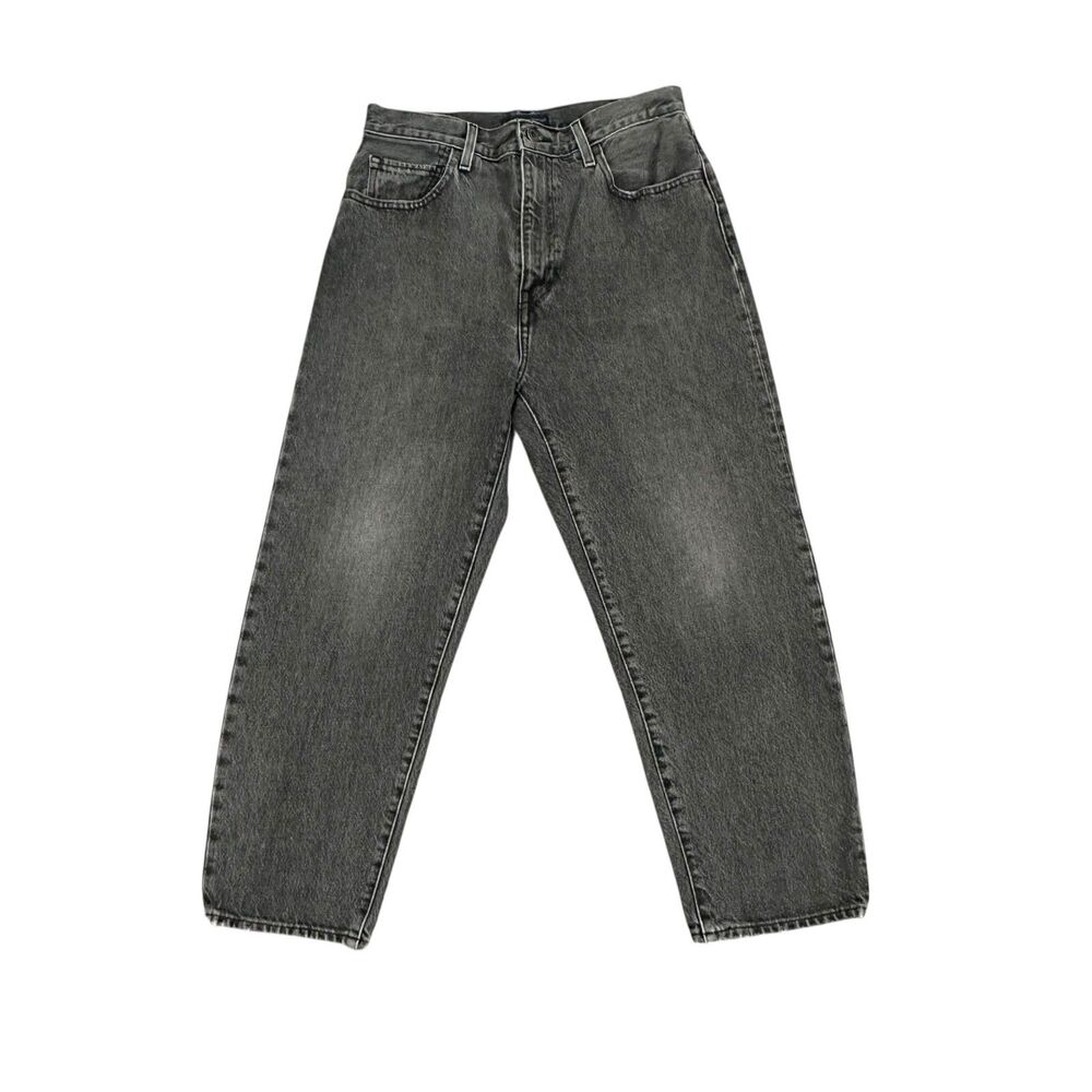 Levi's Made & Crafted Barrel Crop Jeans Womens 29 x 24 Black Charcoal High Rise